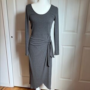 Nine Britton: Amber Knit Side Tie Fitted Dress